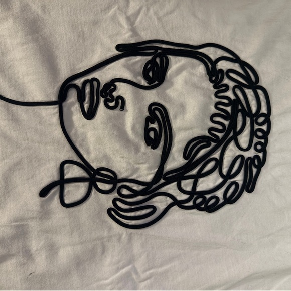 Zara Artistic Face Print Embroidered White Tee Artsy Picasso - Picture 5 of 5